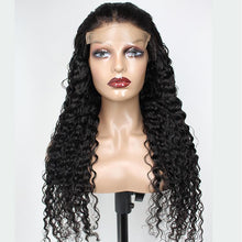 Load image into Gallery viewer, 180% Density Full 4x4 Transparent Lace Front Jerry Curl Human Hair Wig