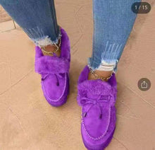 Load image into Gallery viewer, 2023 Women Winter Boots Warm Plush Velvet Ankle Snow Boots Lace up Soft Winter Sneakers Comfortable Cotton Shoes for Women