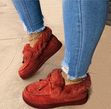 Load image into Gallery viewer, 2023 Women Winter Boots Warm Plush Velvet Ankle Snow Boots Lace up Soft Winter Sneakers Comfortable Cotton Shoes for Women