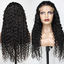 Load image into Gallery viewer, 180% Density Full 4x4 Transparent Lace Front Jerry Curl Human Hair Wig