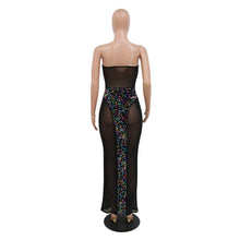 Load image into Gallery viewer, Sexy Women Long Dress Diamond Slim Bodycon See Through Party Night