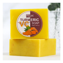 Load image into Gallery viewer, Turmeric Soap with Ginger, Vitamin C and Olive oil  for a brighter and more refreshing skin (7.5 oz) bar
