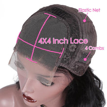 Load image into Gallery viewer, 180% Density Full 4x4 Transparent Lace Front Jerry Curl Human Hair Wig
