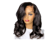 Load image into Gallery viewer, 180% Density Body Wave 4x4 Short Bob 13x4 Lace Front Human Hair Wig
