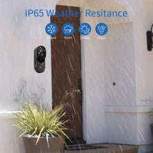 Load image into Gallery viewer, Doorbell Camera Wireless Wifi Video Doorbell IP65 Waterproof, Battery Powered,2-Way Audio, Smart Ir,Wide Angle,Cloud Storage,2.4G Wifi
