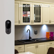 Load image into Gallery viewer, Doorbell Camera Wireless Wifi Video Doorbell IP65 Waterproof, Battery Powered,2-Way Audio, Smart Ir,Wide Angle,Cloud Storage,2.4G Wifi
