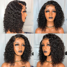 Load image into Gallery viewer, Deep Wave 180% Density 4x4 Short Bob 13x4 Lace Front Human Hair Wig
